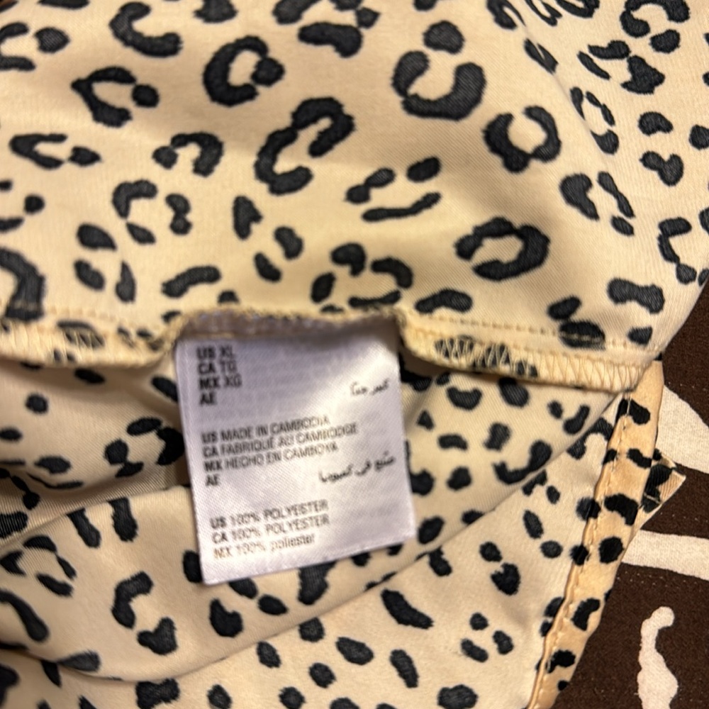 I-N-C  International Concepts Intimates Womens leopard print Pajama set. XL - Picture 4 of 5